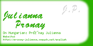 julianna pronay business card